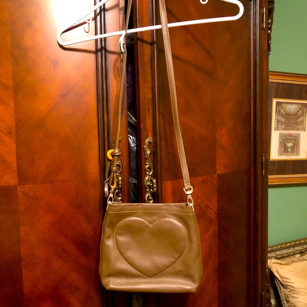 Brighton puffy heart cross body bag purse